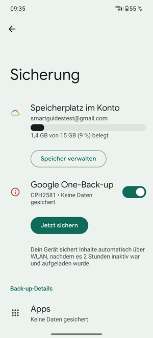 Wählen Sie ::Speicher