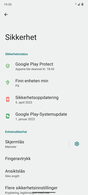 Telefonen din er nå sikret med en skjermlås