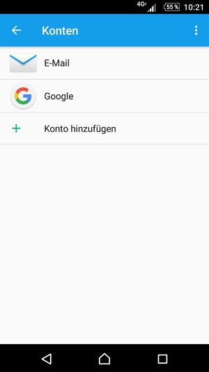 Wählen Sie Google
