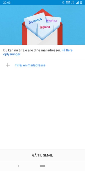Vælg Tilføj en mailadresse