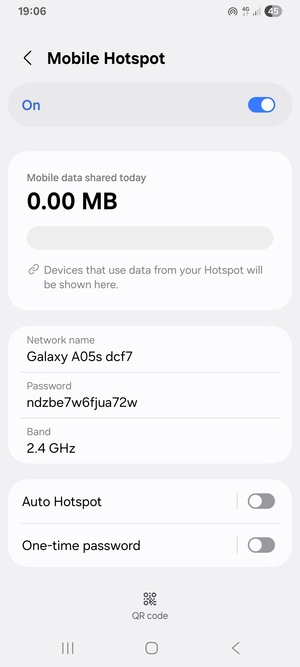 Your phone is now set up for use as a modem