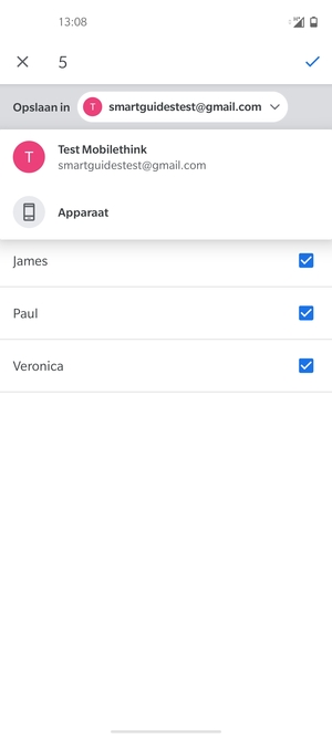 Selecteer uw Google-account