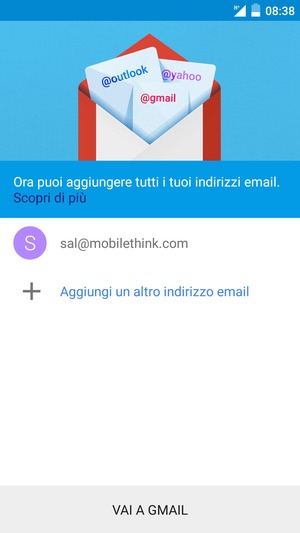 Seleziona VAI A GMAIL