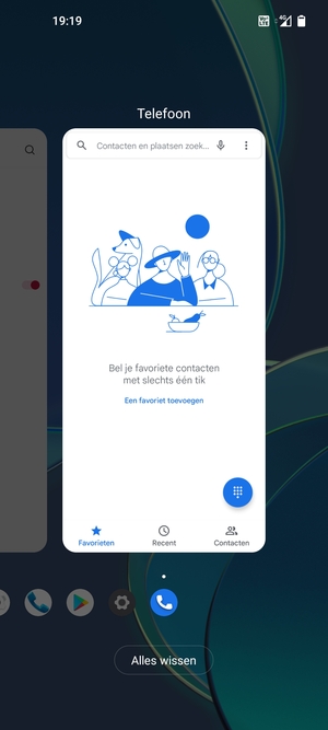 Selecteer Alles wissen om alle actieve apps te sluiten