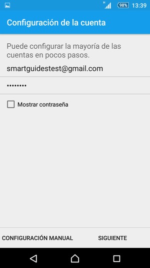 Introduzca su Dirección de correo electrónico y Contraseña. Seleccione SIGUIENTE