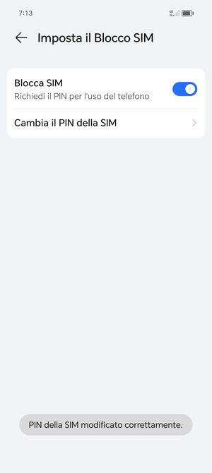 Il tuo PIN della SIM è stato modificato