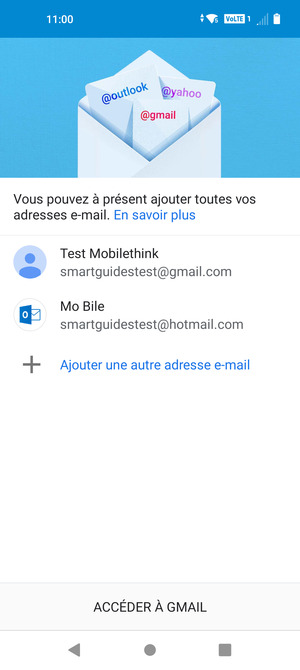 Sélectionnez ACCÉDER À GMAIL