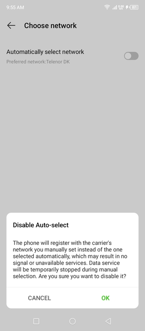 Select OK