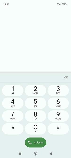 Premi e tieni premuto il numero 1