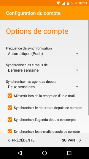 Sélectionnez SUIVANT