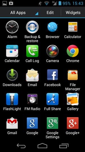 Scroll to and select Email