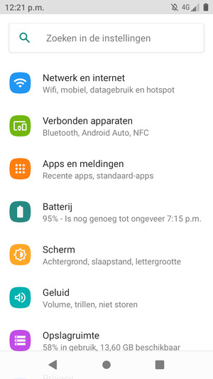 Selecteer Netwerk en internet