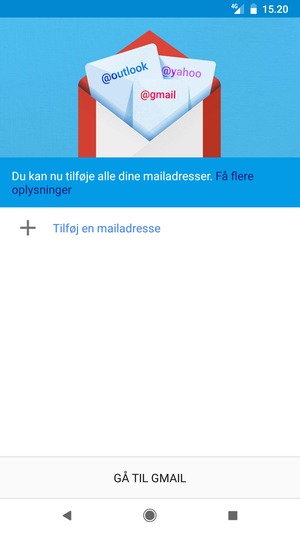 Vælg Tilføj en mailadresse