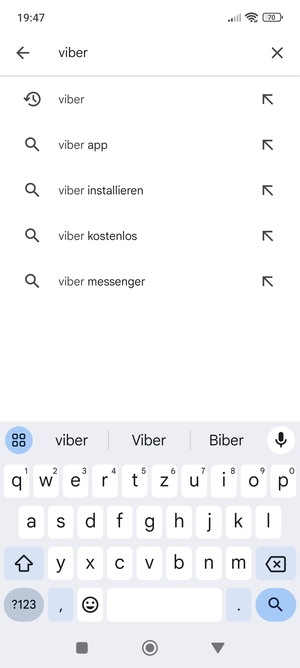 Geben Sie den Namen der App ein und wählen Sie Suchen