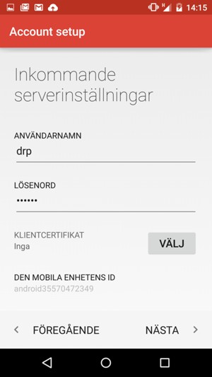 Ange Användarnamn