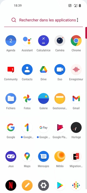 Sélectionnez Contacts