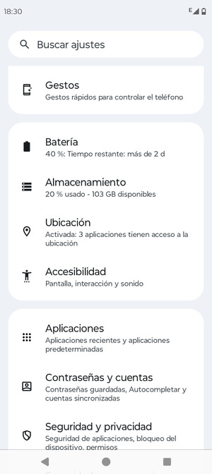 Desplácese y seleccione Ubicación