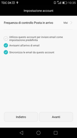 Seleziona Avanti