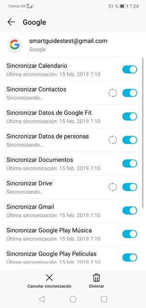 Su información será sincronizada
