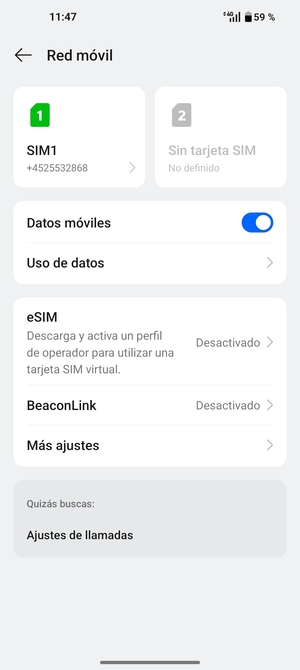 Seleccione eSIM