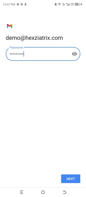 Enter your password and select NEXT
