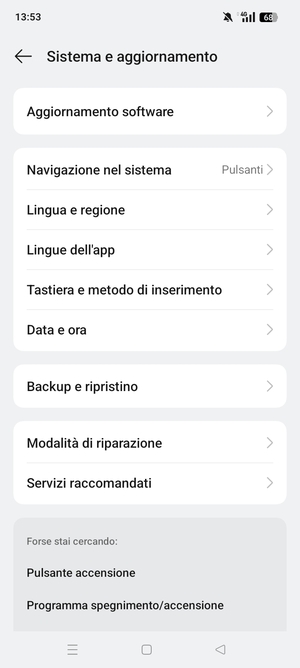 Seleziona Aggiomamento software