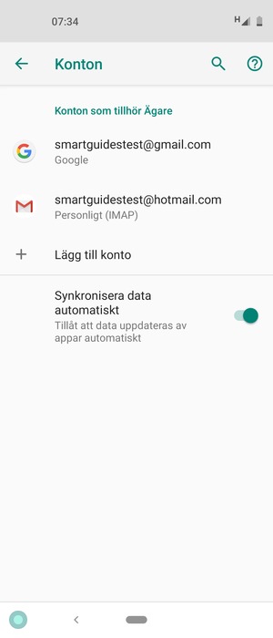Tryck på ditt Google-konto