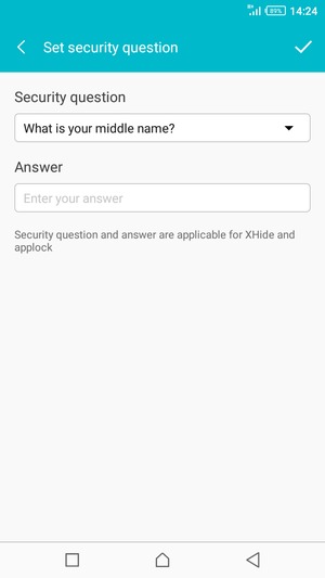 Select a security question