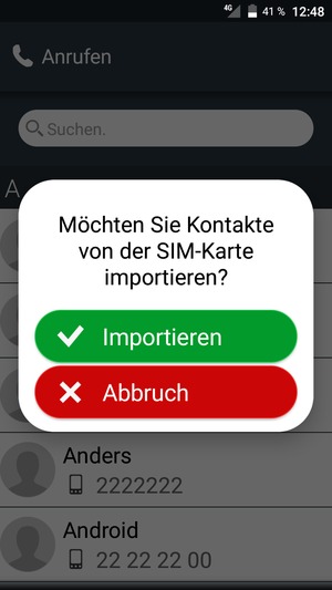 Wählen Sie Importieren