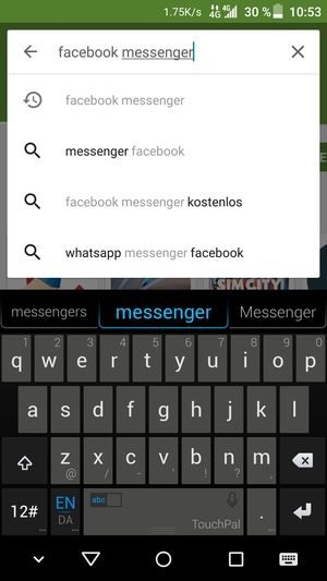 Geben Sie den Namen der App ein und wählen Sie Suchen