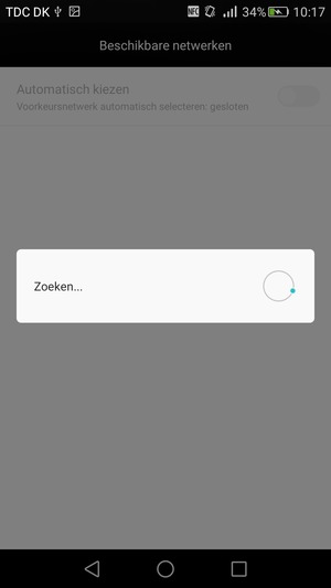 Wacht tot de zoekopdracht beëindigd is