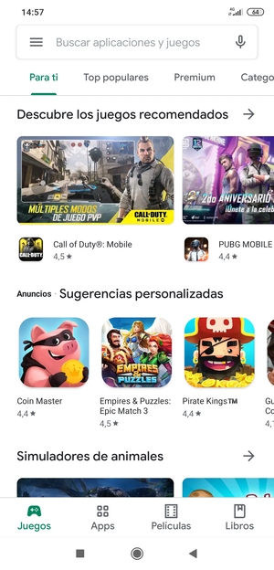 Seleccione la barra de Búsqueda