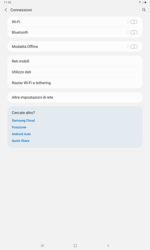Seleziona Router Wi-Fi e tethering