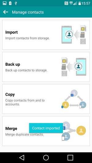 Your contacts will be saved to your Google account and saved to your phone the next time Google is synced.