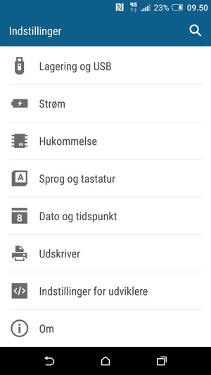 Scroll til og vælg Om