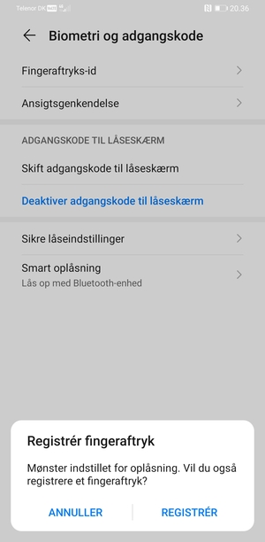 Vælg ANNULLER