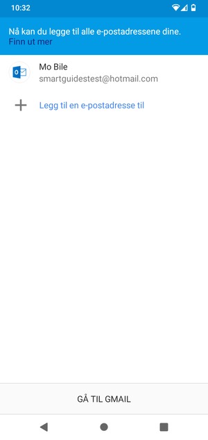 Velg GÅ TIL GMAIL