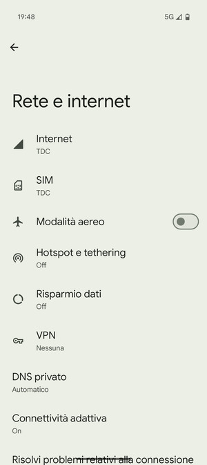 Seleziona Internet