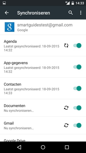 Uw gegevens worden gesynchroniseerd