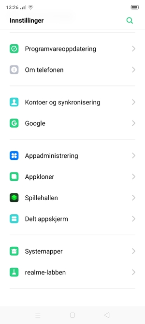 Bla til og velg Programvareoppdatering