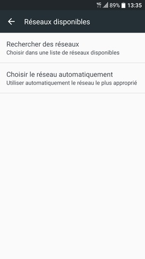 Sélectionnez Rechercher les réseaux