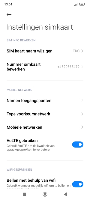 Selecteer Mobiele netwerken