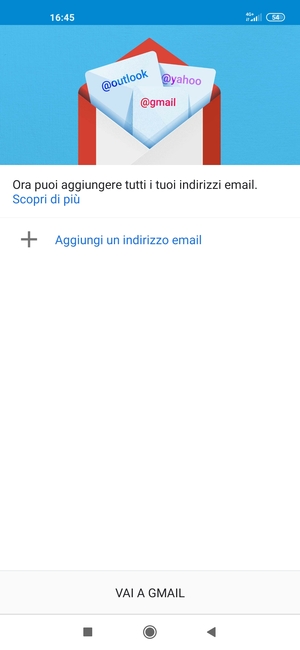 Seleziona Aggiungi un indirizzo email