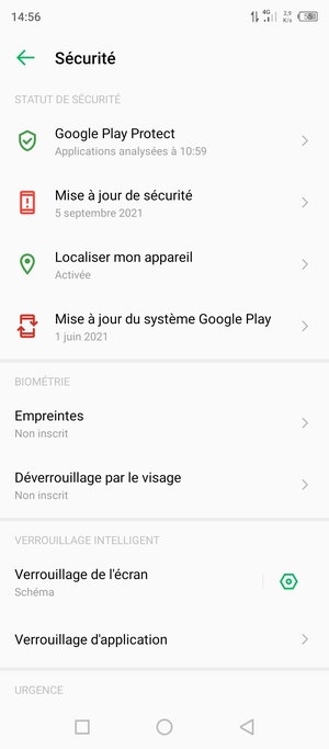 Votre téléphone est maintenant sécurisé par un écran de verrouillage