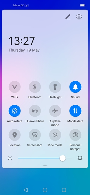 Adjust brightness to the required level