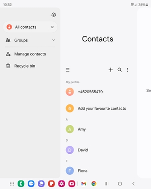 Select Manage contacts