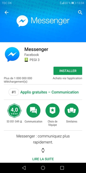 Sélectionnez INSTALLER