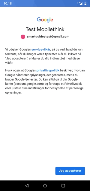 Vælg Jeg accepterer