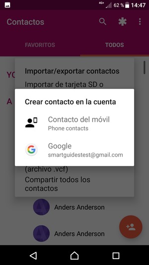 Seleccione su cuenta Google