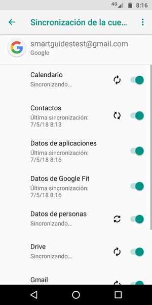 Su información será sincronizada